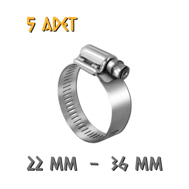 Made Ayarlanabilir Hortum Kelepçesi - 22-36 mm. - 5 Adet