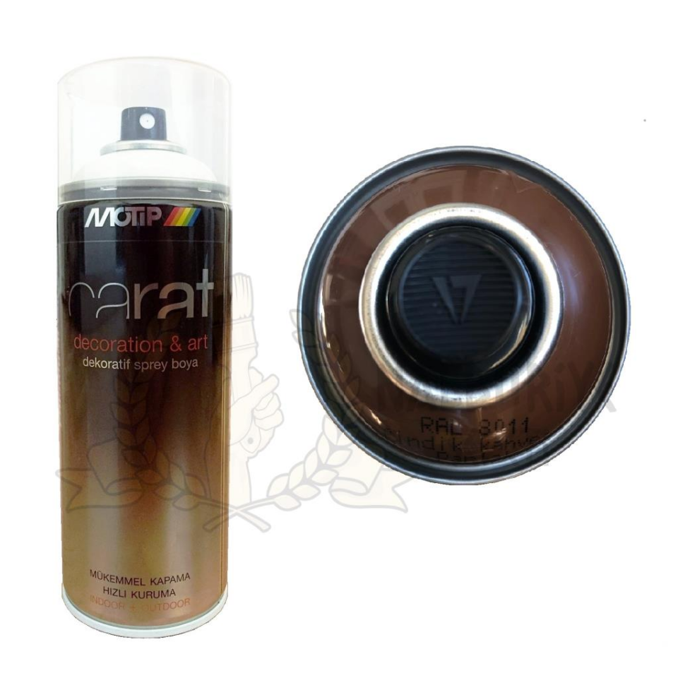 Motip Carat Akrilik Sprey Boya FINDIK KAHVE PARLAK 400 ml - RAL8011