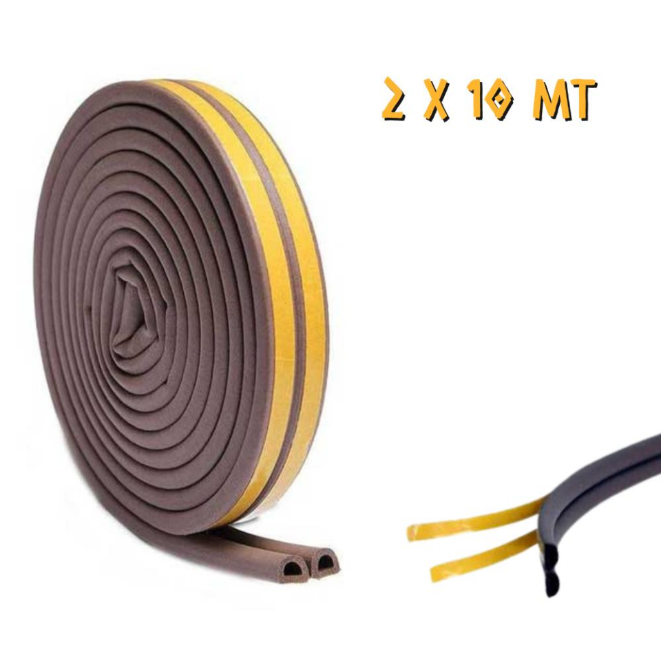 Kupa Tyson Kapı ve Pencere Fitil Bandı Kahve - Çiftli - 10 Metre