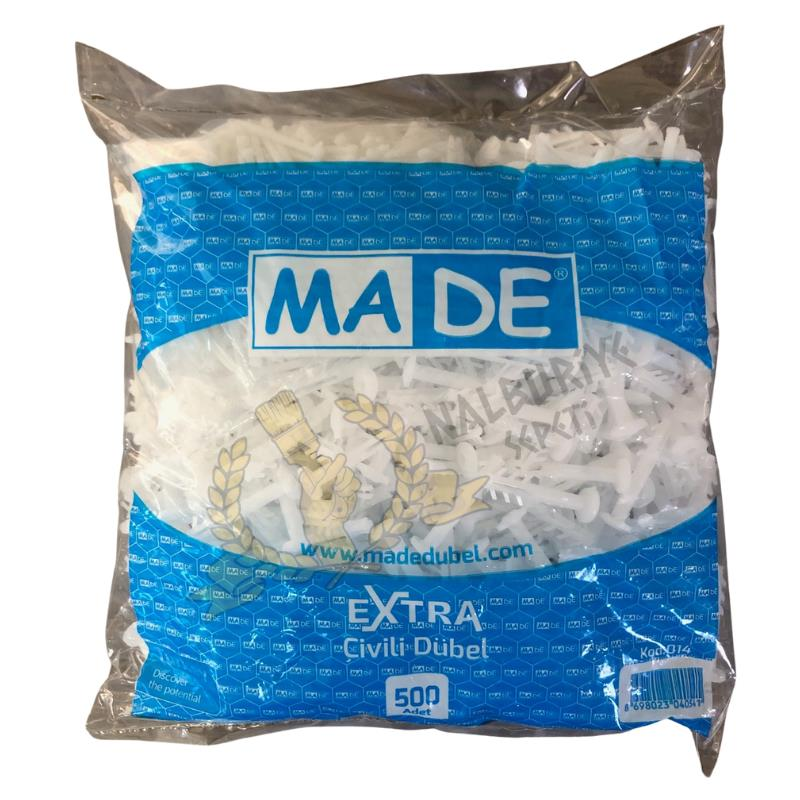 Made Extra Plastik Çivili Korniş Montaj Dübeli 7 mm. - 500 Adet