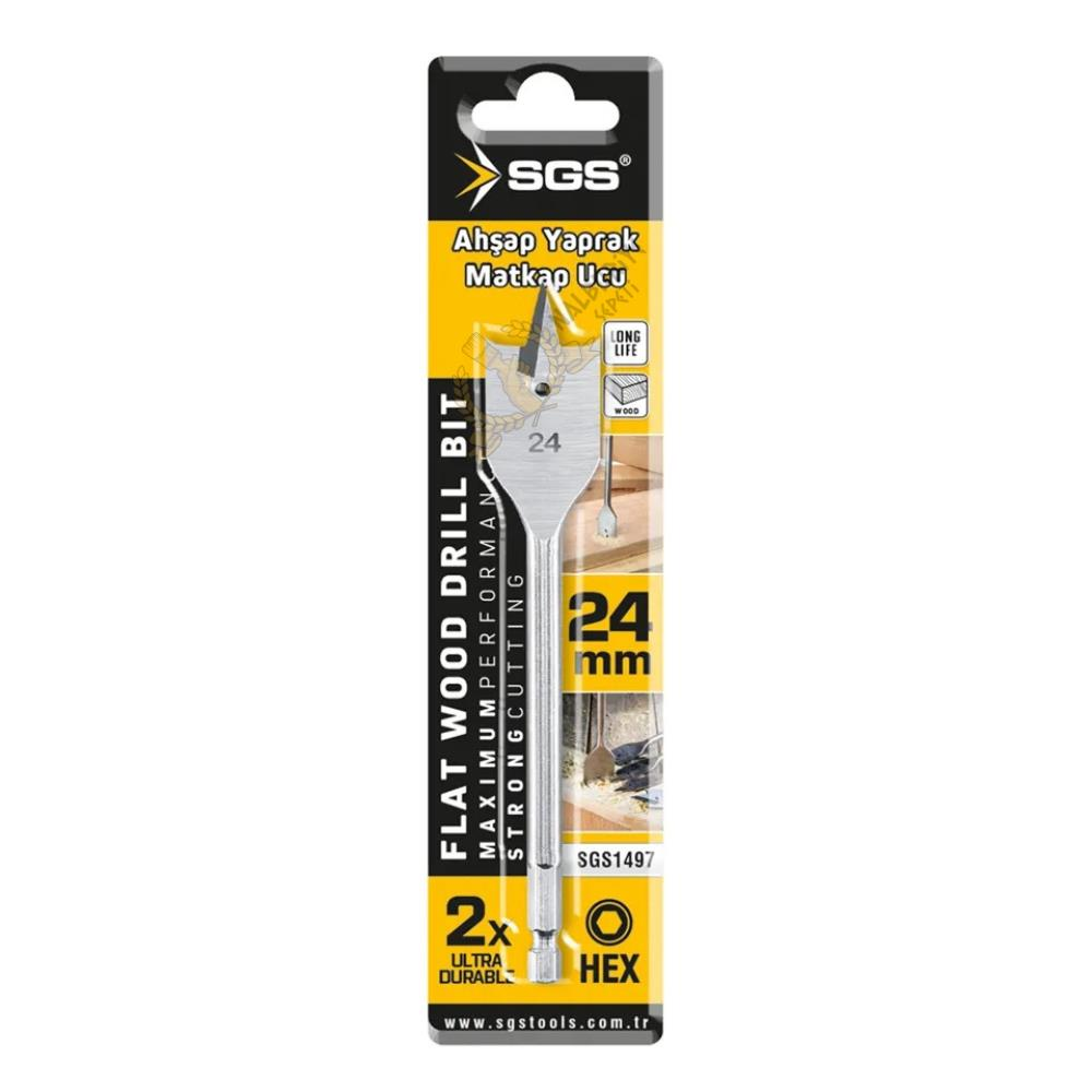 SGS Ahşap Yaprak Matkap Ucu 24x152 mm. - 1 Adet