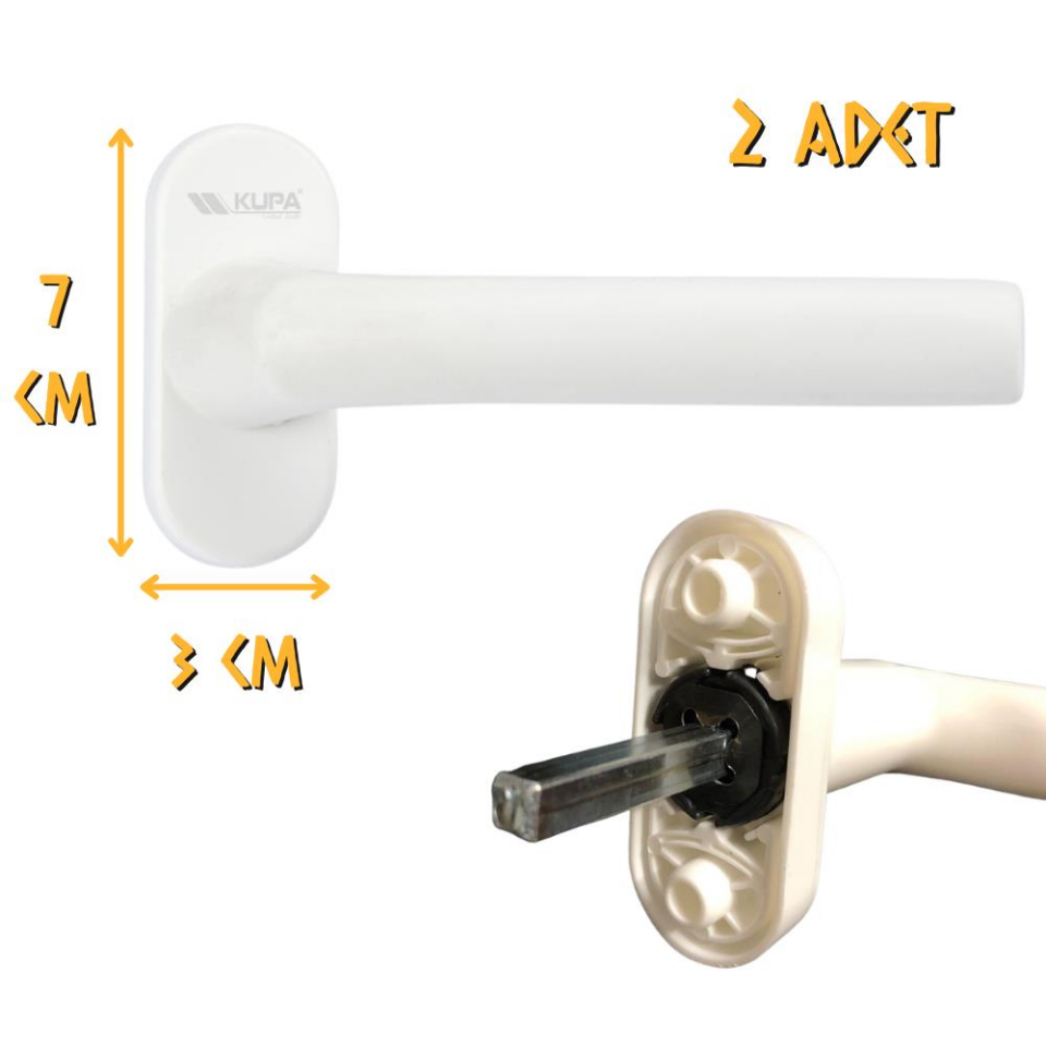 Kupa PVC Pimapen Pencere-Kapı Kolu - 2 Adet