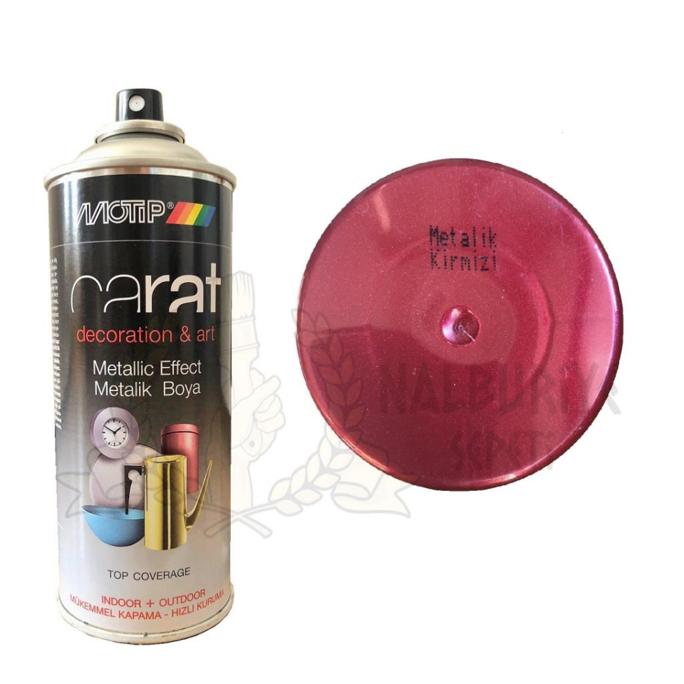 Motip Carat Akrilik Sprey Boya METALİK KIRMIZI 400 ml