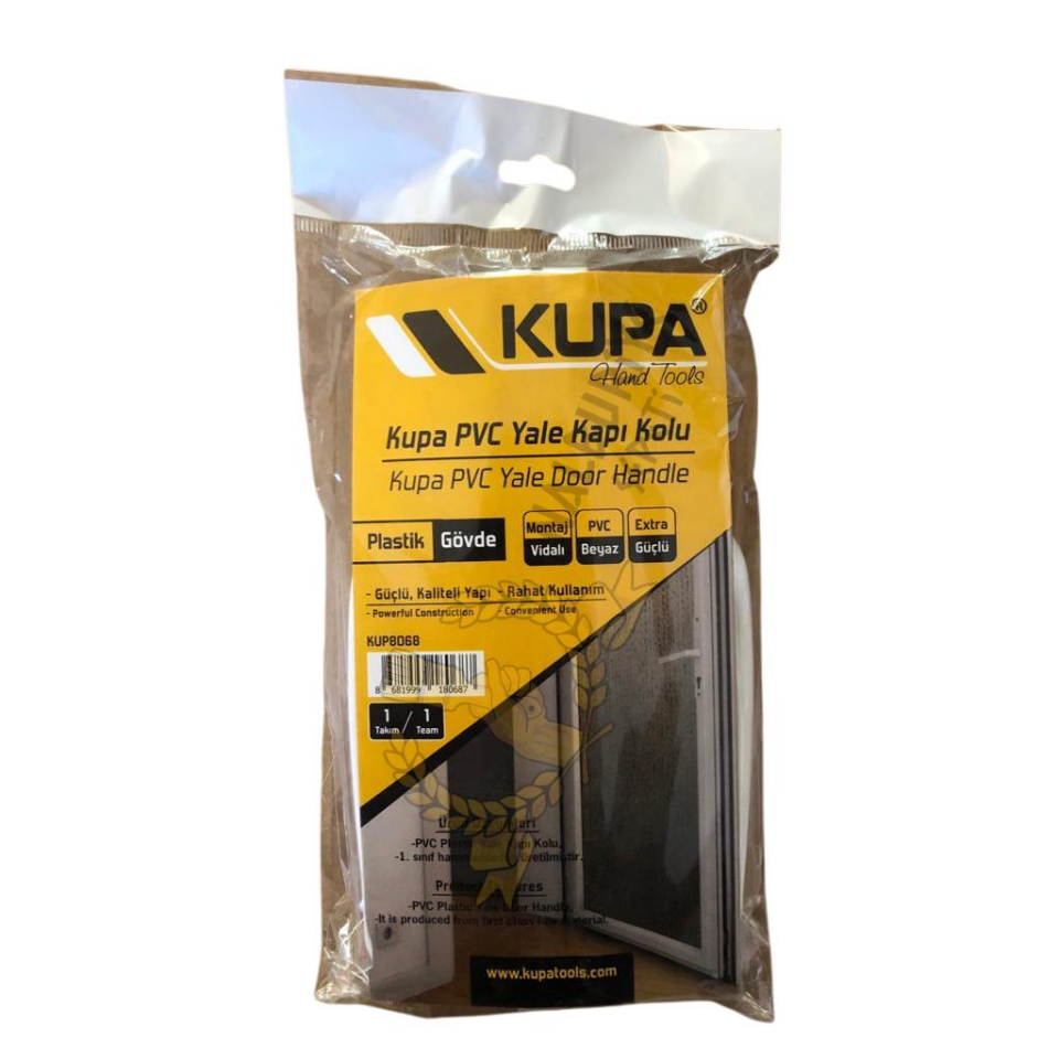 Kupa PVC Pimapen Kapı Kolu - Yale - 1 Takım
