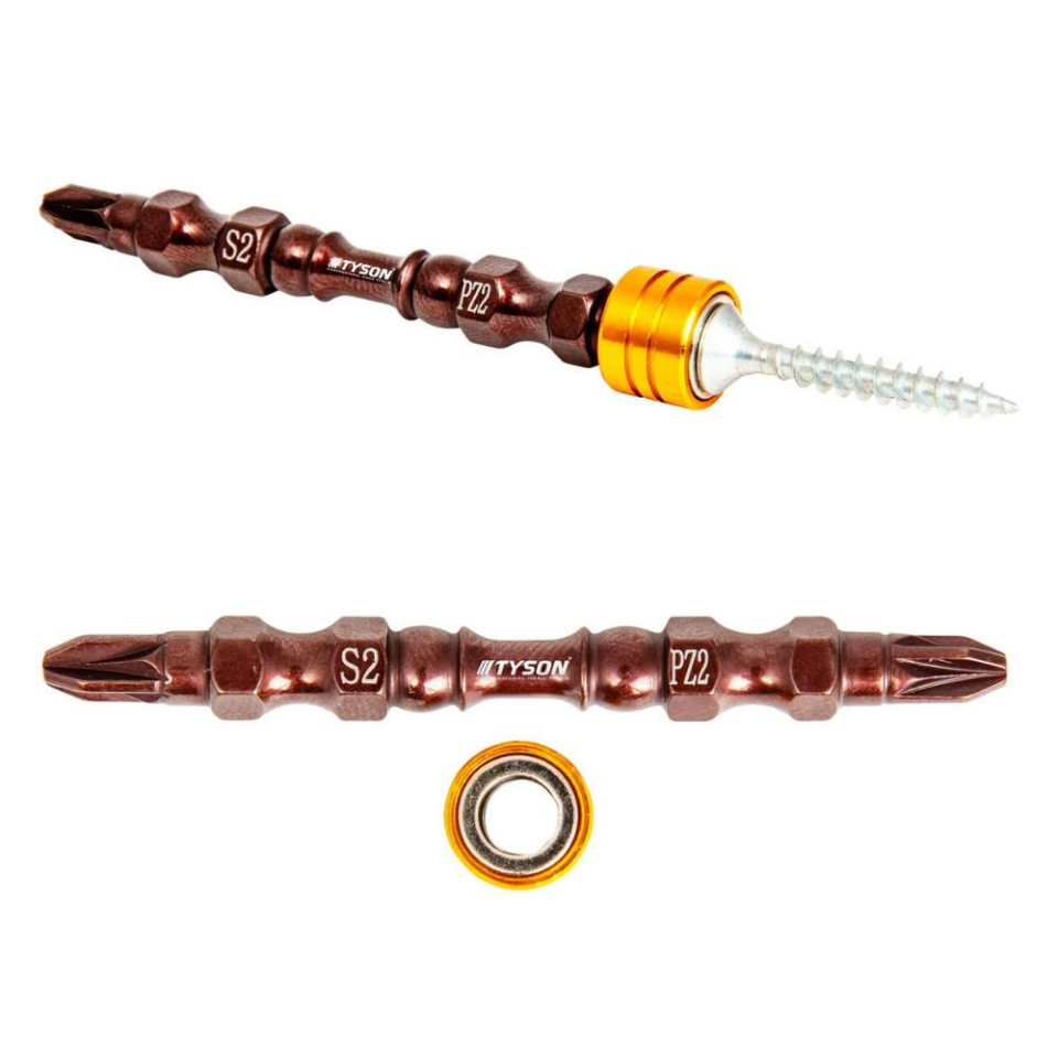 Kupa Tyson Mıknatıslı Bits Uç - Çift Yönlü - PZ2 Yıldız - 6.5 cm. - 1 Adet