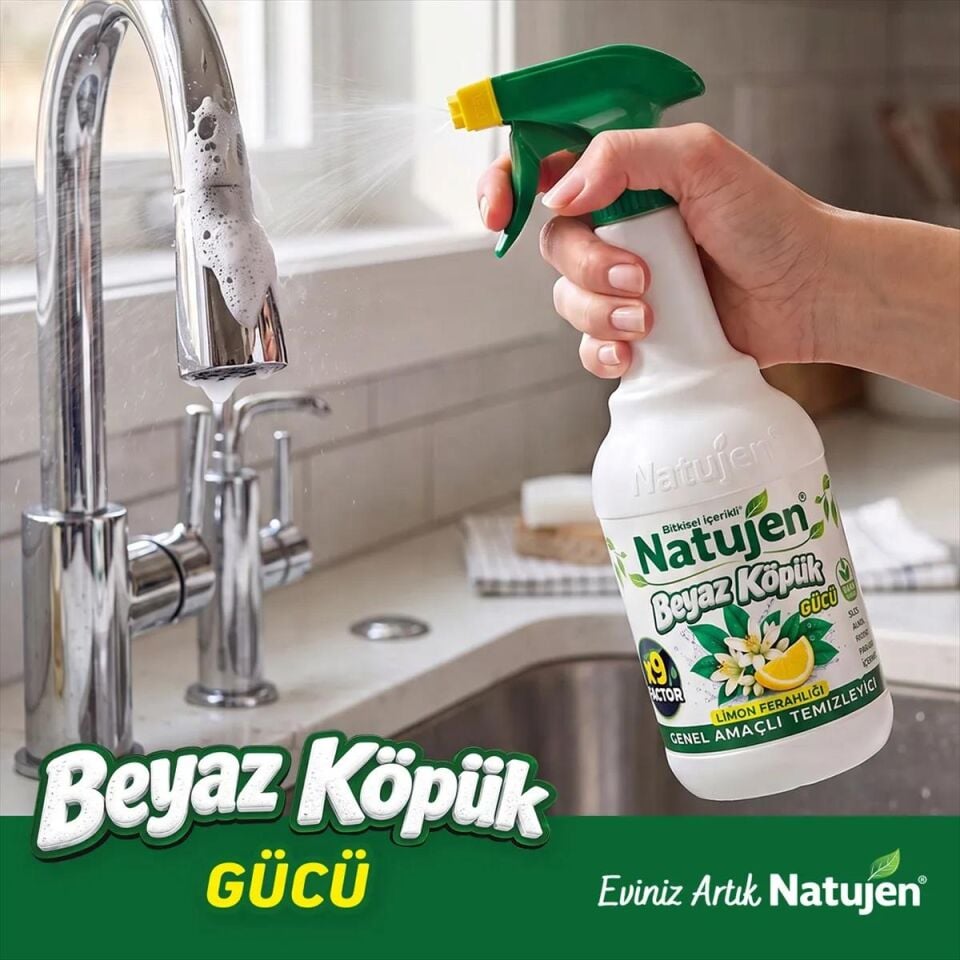 Natujen Genel Amaçlı Beyaz Köpük Temizleyici 1000 ml.