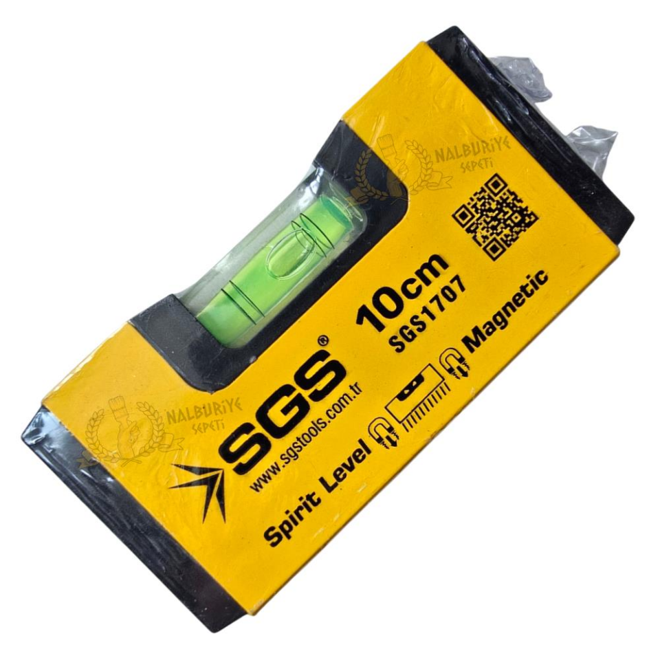 SGS Mıknatıslı Mini Su Terazisi Alüminyum 10 cm.