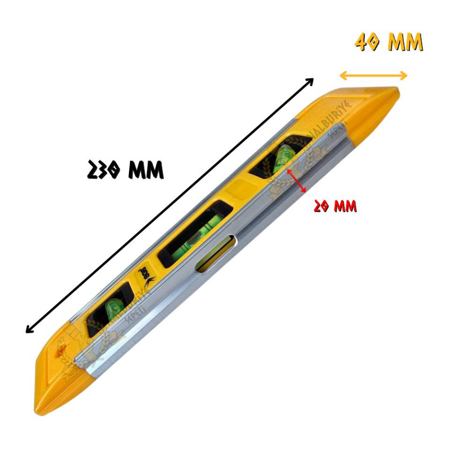 SGS Mıknatıslı Mini Su Terazisi Alüminyum 23 cm.