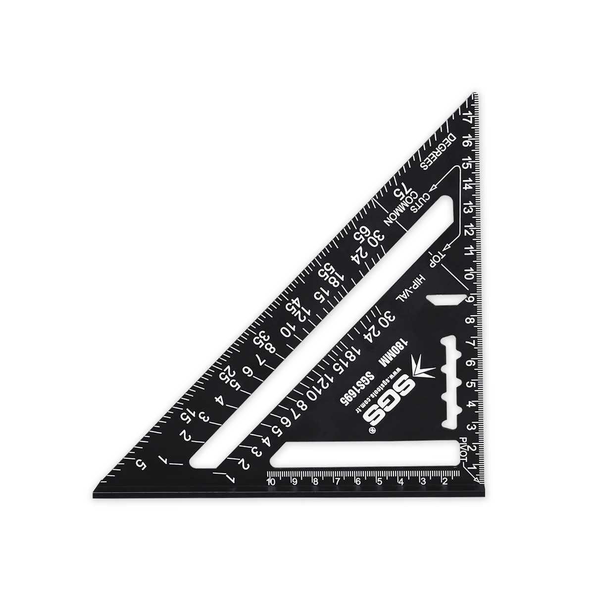 SGS Alüminyum Üçgen Cetvel Gönye 180 mm.