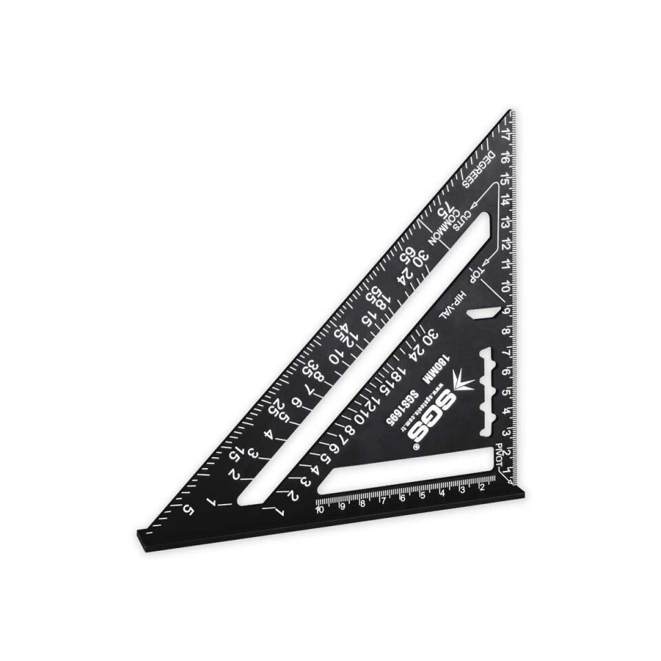SGS Alüminyum Üçgen Cetvel Gönye 180 mm.