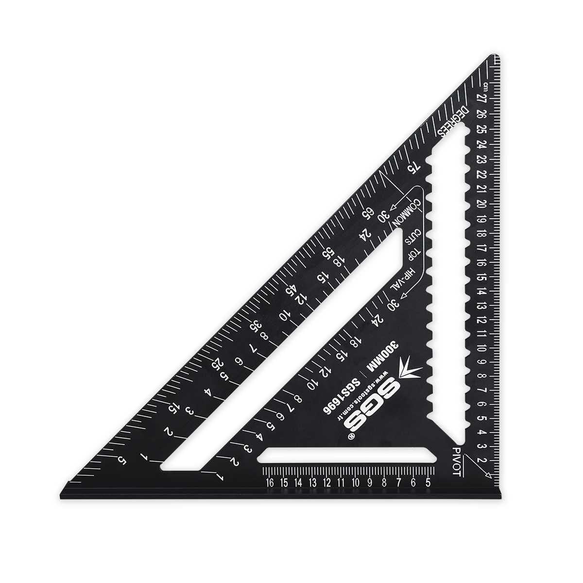 SGS Alüminyum Üçgen Cetvel Gönye 300 mm.