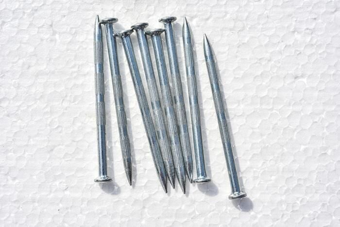 Acero Beyaz Kaplama Çelik Beton Duvar Çivisi 4x50 mm. - 100 Adet