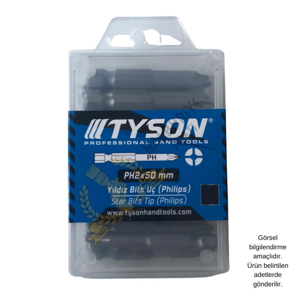 Kupa Tyson Vidalama Ucu Bits Uç - PH2 Yıldız - 5 cm. - 30 Adet
