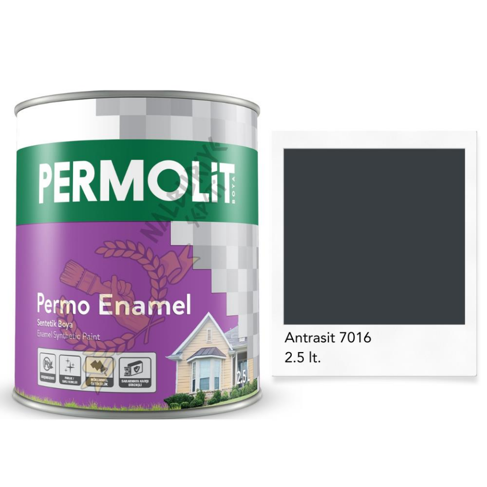 Permolit Enamel Sentetik Yağlı Boya ANTRASİT GRİ 2.5 Lt.