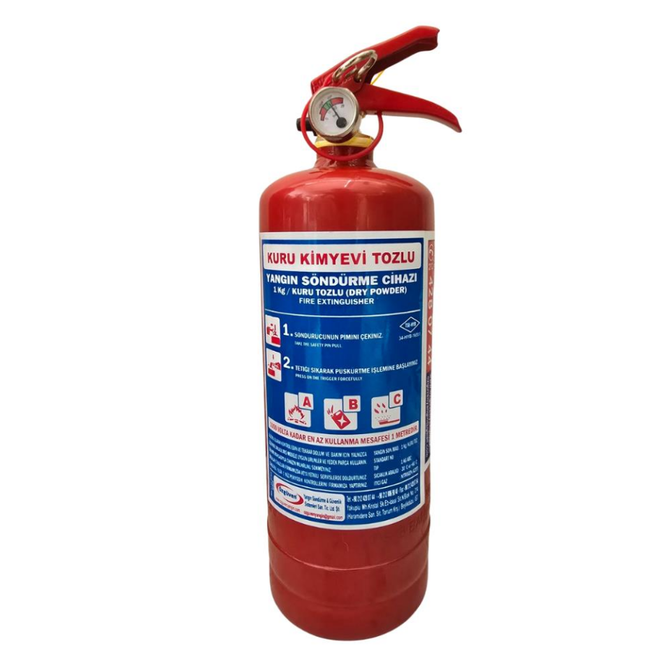 Özgüven Yangın Söndürme Tüp Cihazı ABC KKT 1 Kg. - 4 YIL - TSE/CE/HYB