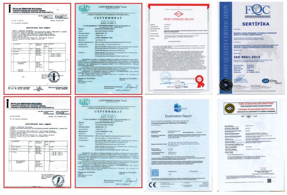 Özgüven Yangın Söndürme Tüp Cihazı ABC KKT 1 Kg. - 4 YIL - TSE/CE/HYB