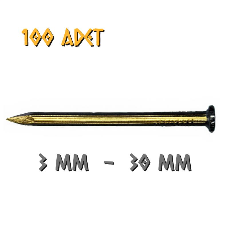 Acero Sarı Kaplama Çelik Beton Duvar Çivisi 3x30 mm. - 100 Adet
