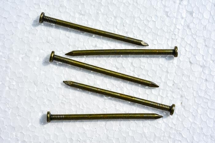 Acero Sarı Kaplama Çelik Beton Duvar Çivisi 3x30 mm. - 100 Adet