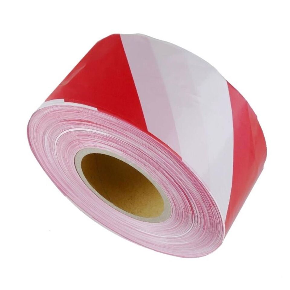 Kupa Emniyet İkaz Kırmızı-Beyaz Şeritli Bant Küçük - 100 mt.