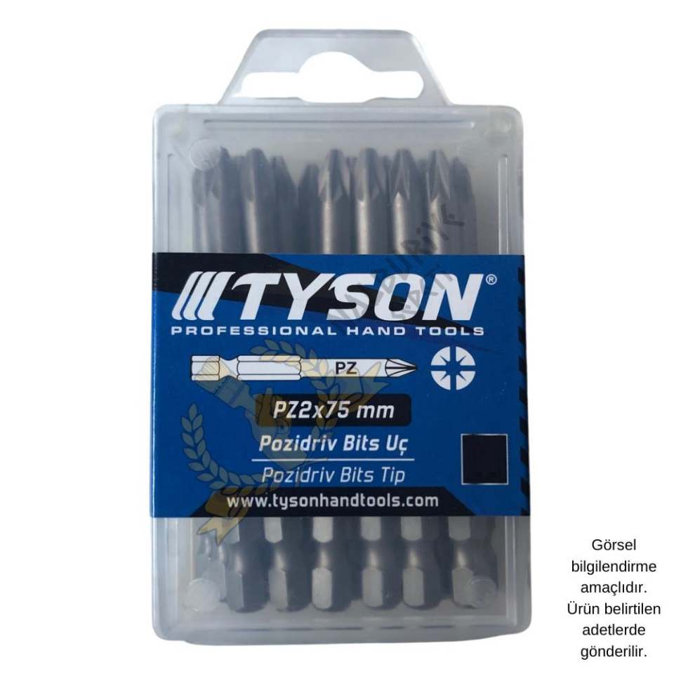 Kupa Tyson Vidalama Ucu Bits Uç - PZ2 Yıldız - 7.5 cm. - 20 Adet