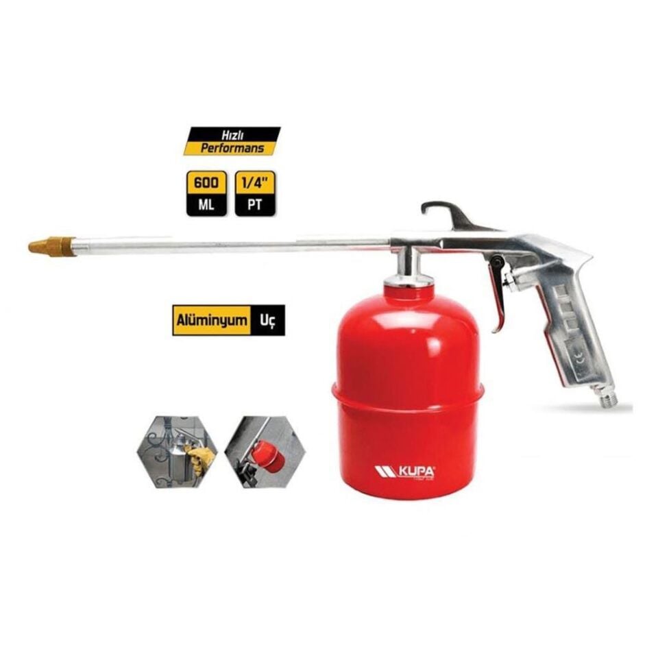 Kupa Sıvı Hazneli Mazot Tabancası 600 ml. - 6.3 Bar