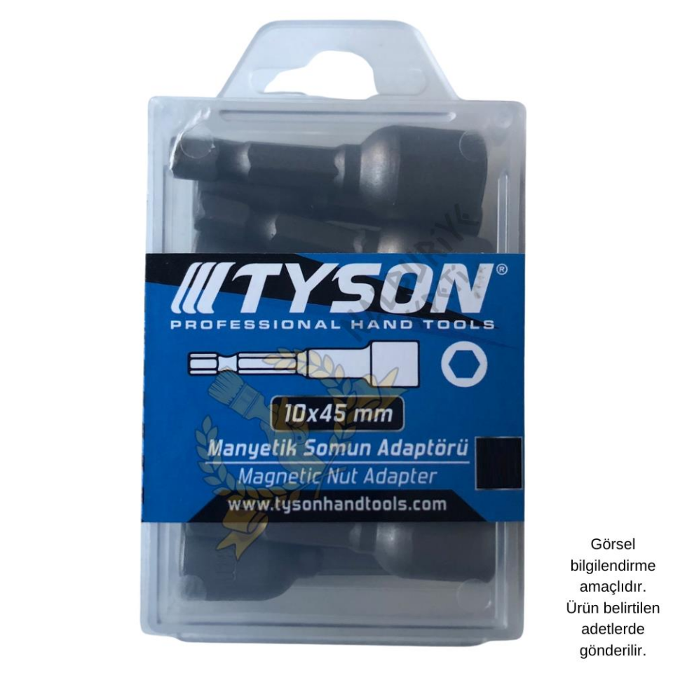 Kupa Tyson Manyetik Somun Sıkma Adaptörü - 10 mm. - 4.5 cm. - 10 Adet