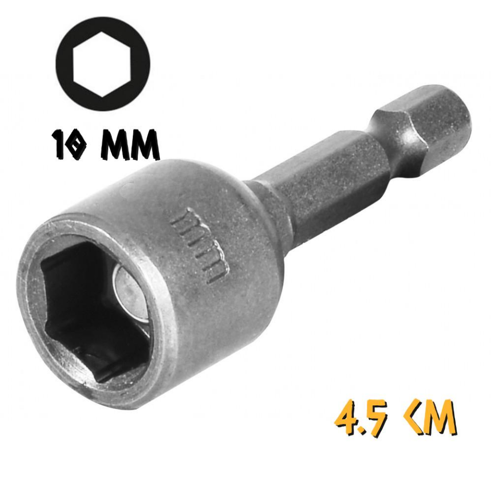 Kupa Tyson Somun Adaptörü Seti 5 Parça - 8-10-11-12-13 mm. - 4.5 cm.