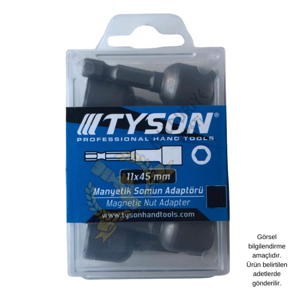 Kupa Tyson Manyetik Somun Sıkma Adaptörü - 11 mm. - 4.5 cm. - 8 Adet