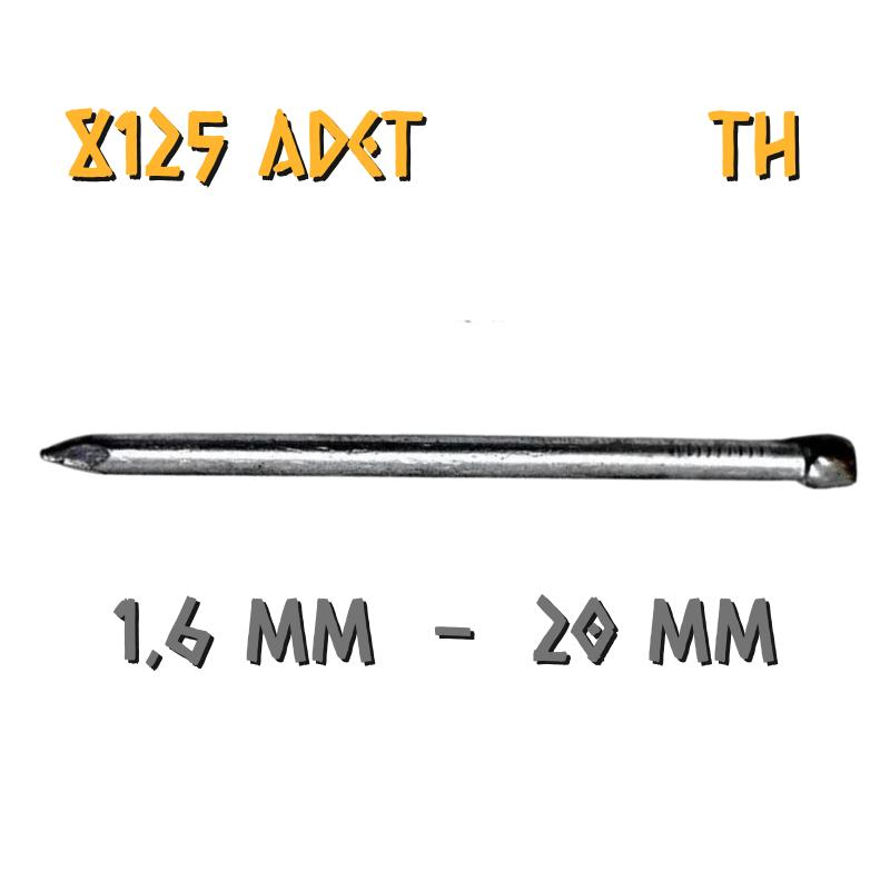 Acero Mat Kaplama Başsız TH Tel Çivi 1.6x20 mm. - 2500 Gr. - 8125 Adet