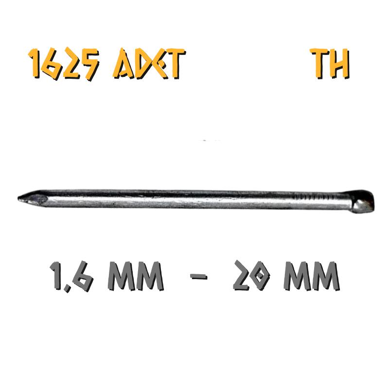 Acero Mat Kaplama Başsız TH Tel Çivi 1.6x20 mm. - 500 Gr. - 1625 Adet