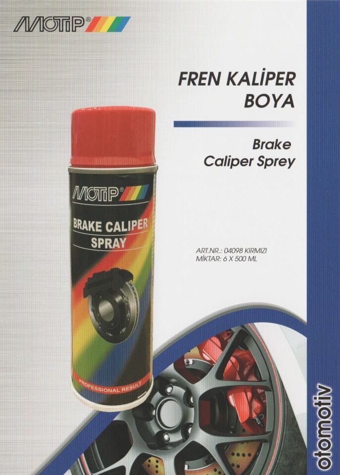 Motip Isıya Dayanıklı Kaliper Sprey Boya PARLAK KIRMIZI 400 ml