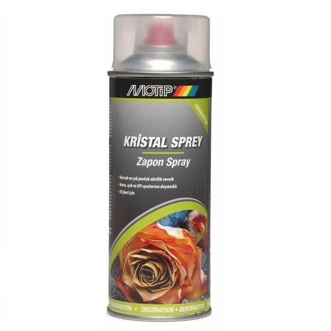 Motip Kristal ŞEFFAF PARLAK VERNİK Sprey 400 ml.