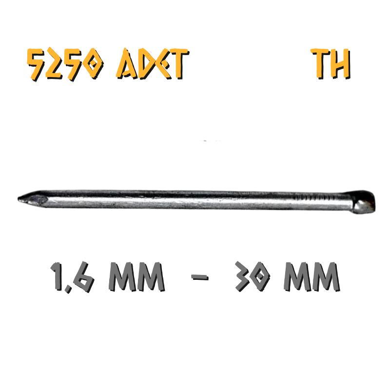 Acero Mat Kaplama Başsız TH Tel Çivi 1.6x30 mm. - 2500 Gr. - 5250 Adet