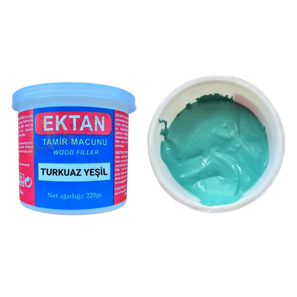 Ektan Masif ve Ahşap Tamir Macunu TURKUAZ YEŞİL 220 gr. - 1 Adet