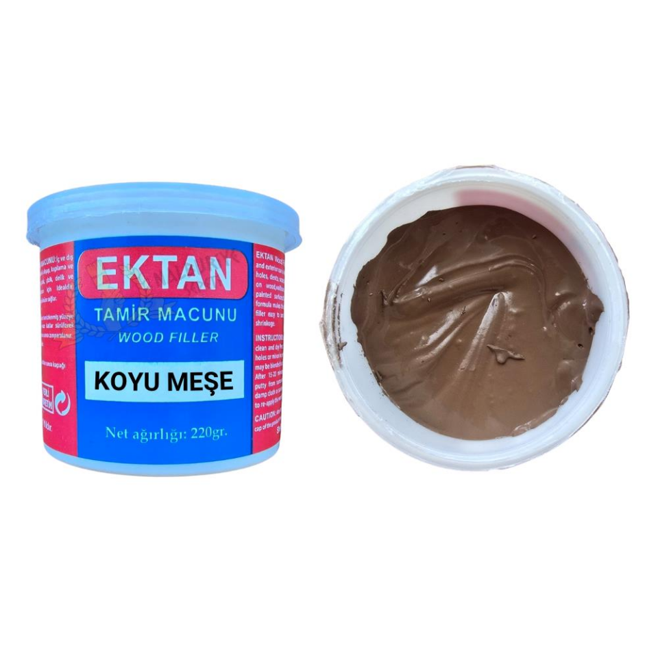 Ektan Masif ve Ahşap Tamir Macunu KOYU MEŞE 220 gr. - 1 Adet