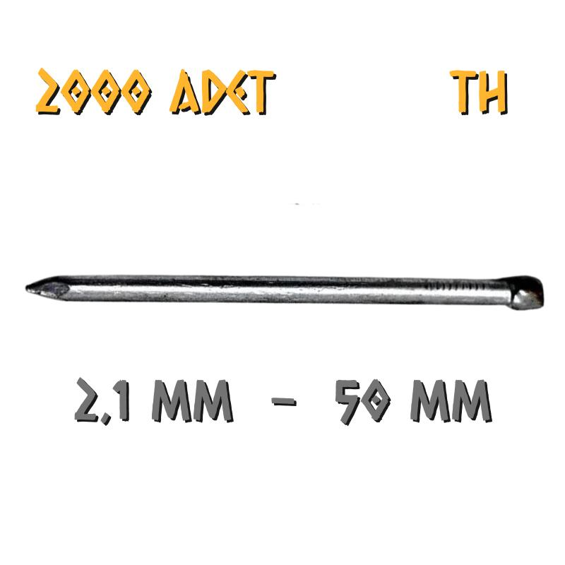 Acero Mat Kaplama Başsız TH Tel Çivi 2.1x50 mm. - 2500 Gr. - 2000 Adet