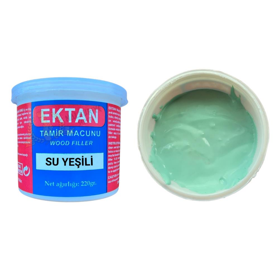 Ektan Masif ve Ahşap Tamir Macunu SU YEŞİLİ 220 gr. - 1 Adet