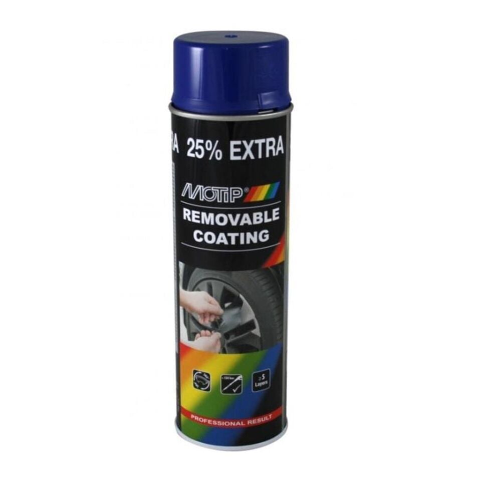 Motip Soyulabilir Sıvı Kauçuk PlastiDip Plastik Sprey Boya MAVİ 500 ml - 04308