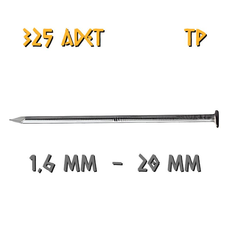 Acero Mat Kaplama Başlı TP Tel Çivi 1.6x20 mm. - 100 Gr. - 325 Adet