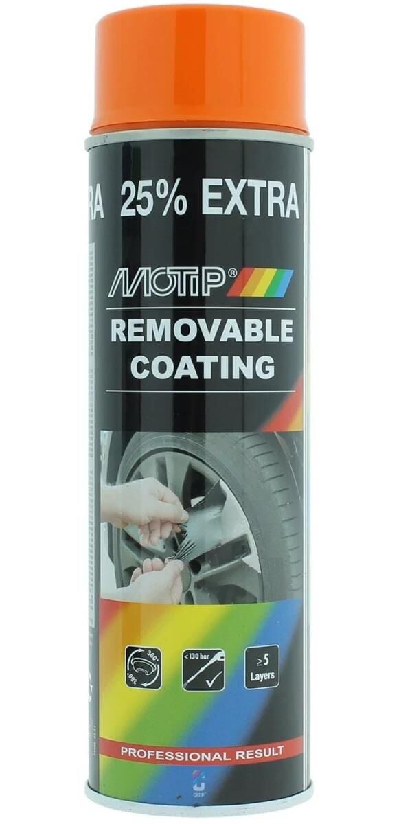 Motip Soyulabilir Sıvı Kauçuk PlastiDip Plastik Sprey Boya TURUNCU 500 ml - 04306