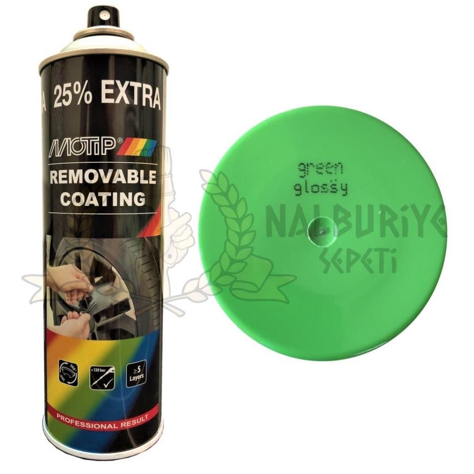 Motip Soyulabilir Sıvı Kauçuk PlastiDip Plastik Sprey Boya YEŞİL 500 ml - 04305