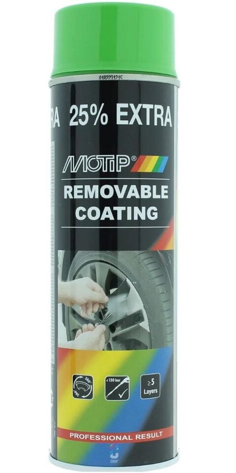 Motip Soyulabilir Sıvı Kauçuk PlastiDip Plastik Sprey Boya YEŞİL 500 ml - 04305