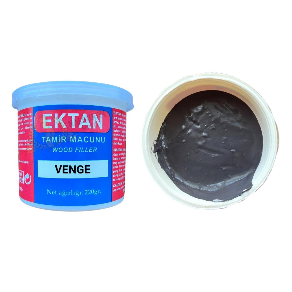 Ektan Masif ve Ahşap Tamir Macunu VENGE GRİ 220 gr. - 3 Adet