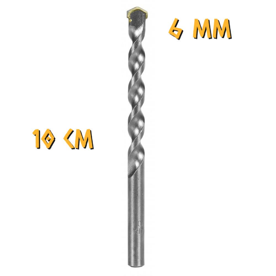 Kupa Tyson Beton-Duvar Delici Elmas Matkap Ucu - 6 mm. - 10 cm. - 1 Adet