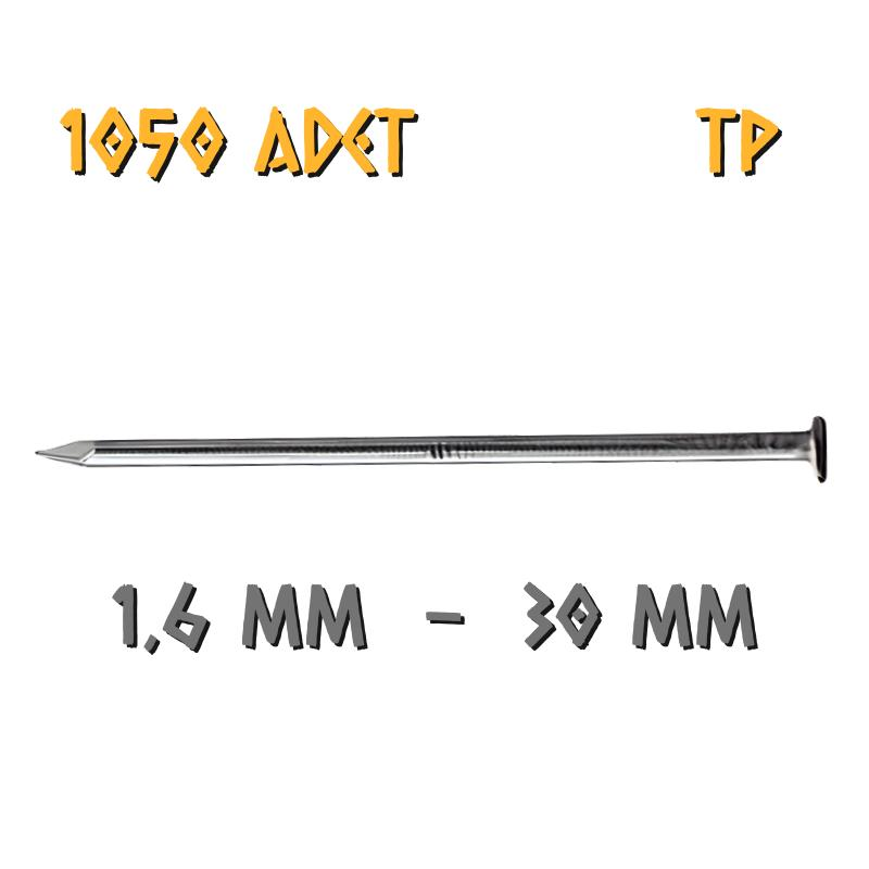 Acero Mat Kaplama Başlı TP Tel Çivi 1.6x30 mm. - 500 Gr. - 1050 Adet