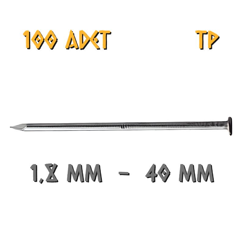 Acero Mat Kaplama Başlı TP Tel Çivi 1.8x40 mm. - 100 Gr. - 100 Adet