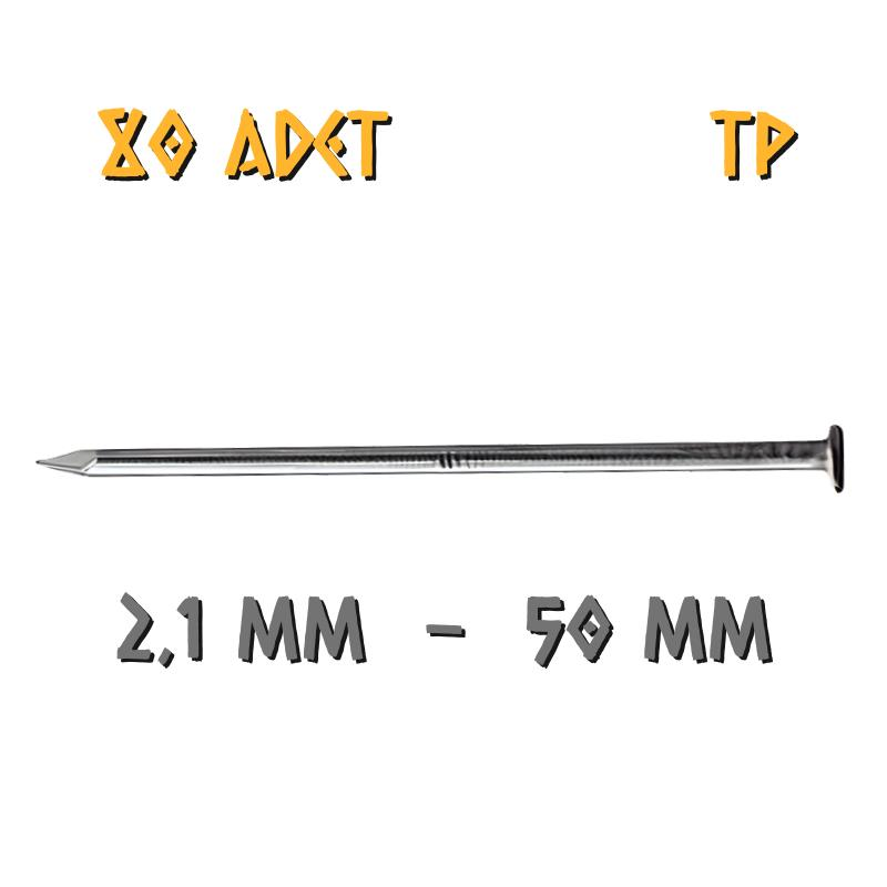 Acero Mat Kaplama Başlı TP Tel Çivi 2.1x50 mm. - 100 Gr. - 80 Adet
