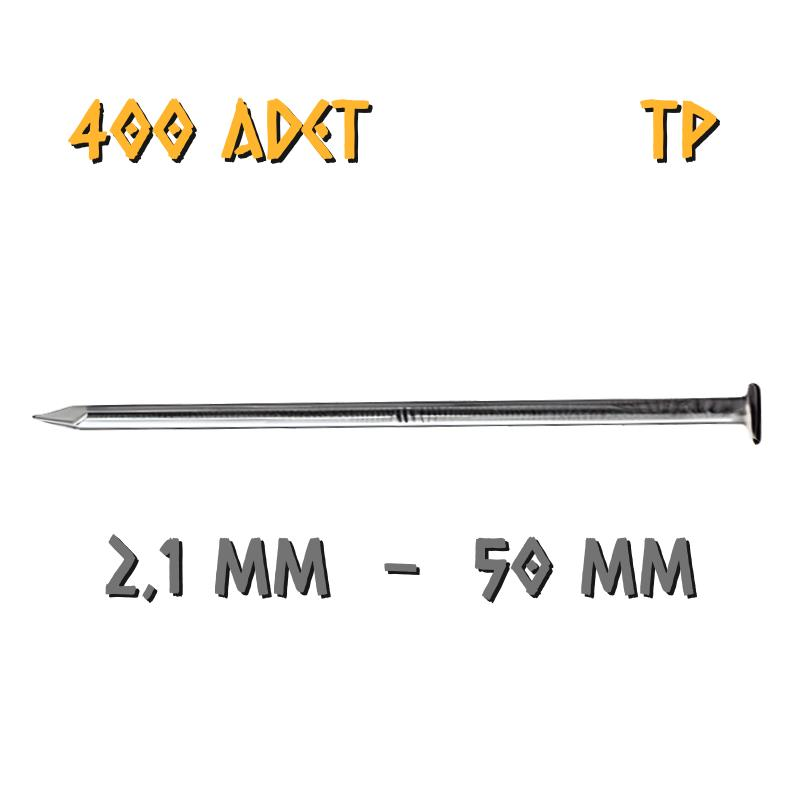 Acero Mat Kaplama Başlı TP Tel Çivi 2.1x50 mm. - 500 Gr. - 400 Adet