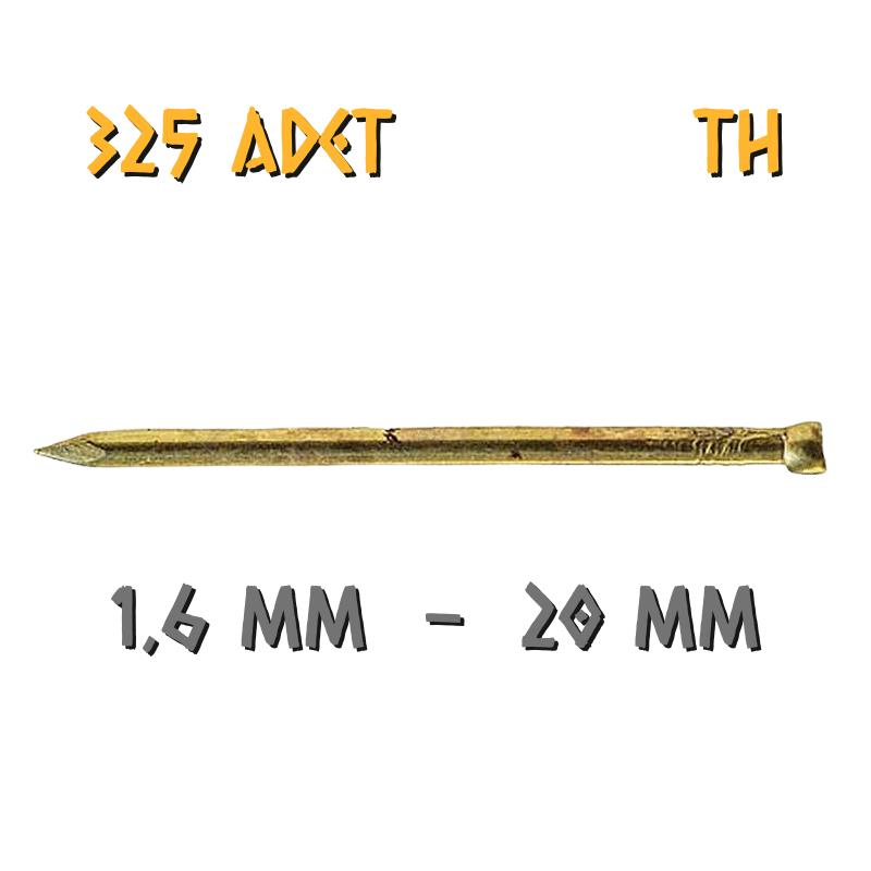 Acero Sarı Kaplama Başsız TH Tel Çivi 1.6x20 mm. - 100 Gr. - 325 Adet