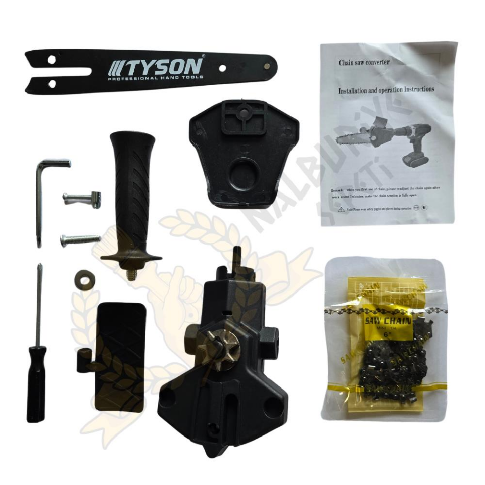 Kupa Tyson Zincirli Dal Budama Testere Matkap Aparatı